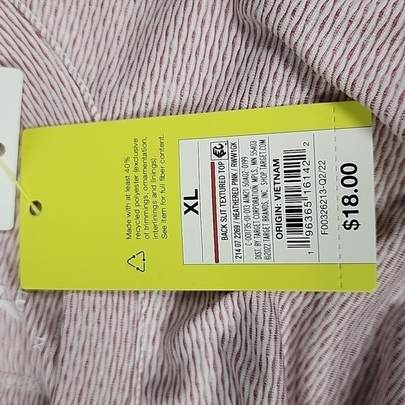 Women's Short Sleeve Back Slit Textured Top | All in Motion | X Large - Picture 11 of 11